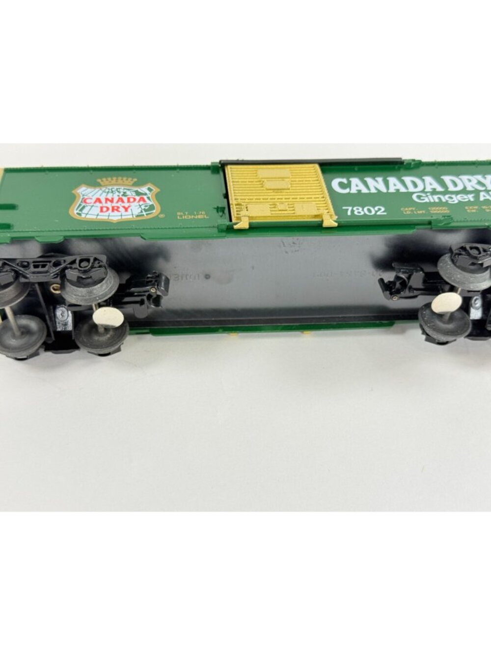 Vintage Lionel 6-7802 Canada Dry Boxcar O Gauge Green Gold Advertising w/Box - Picture 7 of 9
